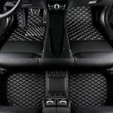 LooqS Custom Car Floor Mats for Jaguar XE XF XJ XK XJL XFL XEL E-PACE F-PACE F-Type Non-Slip Luxury Leather Waterproof Protection All Weather Anti-Slip Full Coverage Floor Liners (Black)