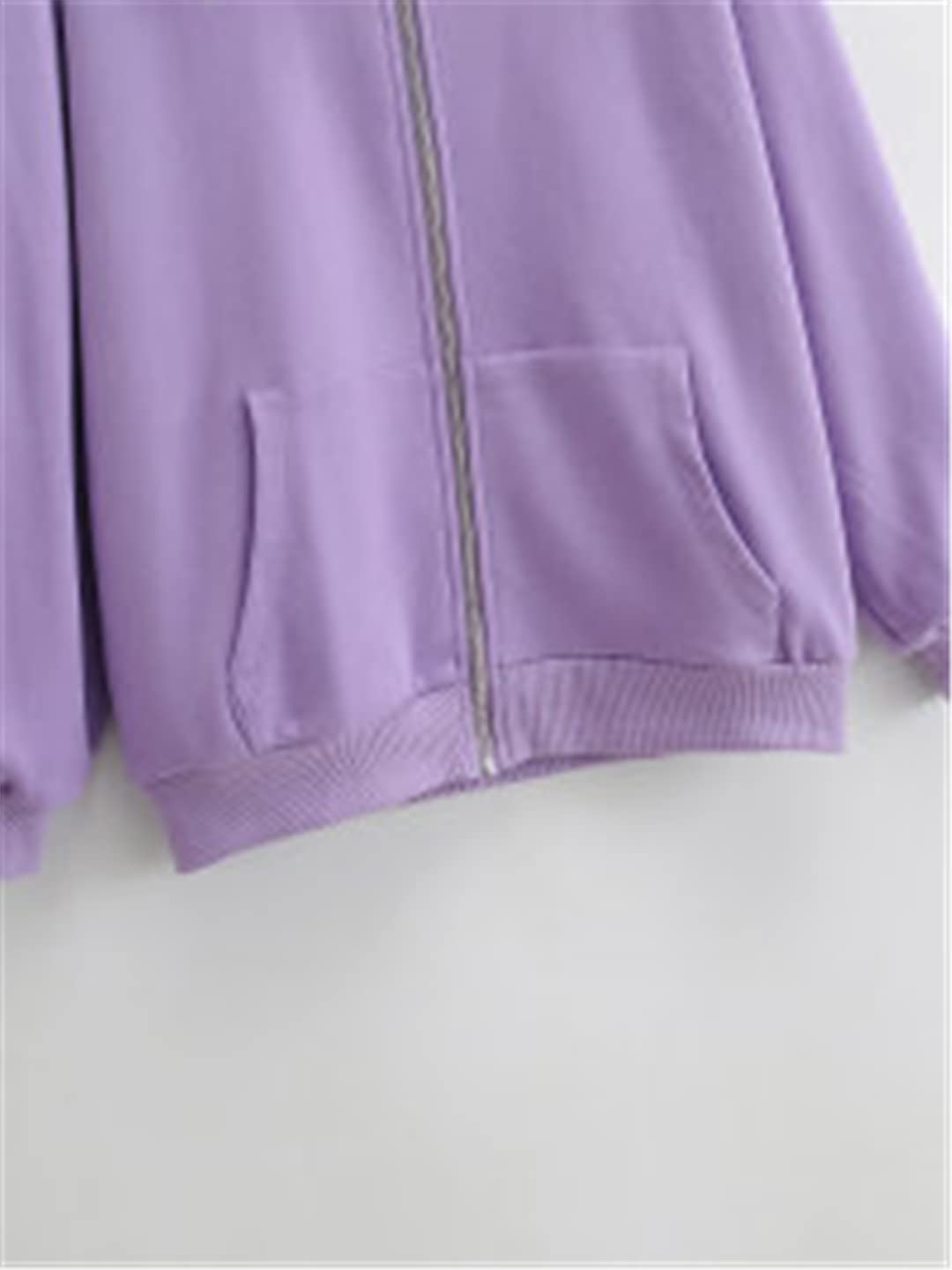 Damska zapinana na zamek oversize bluza z kapturem solidna dzianinowa codzienna odzież wierzchnia bluzy bluza z kapturem szara M