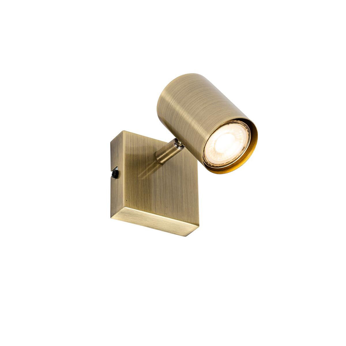 Qazqa Adjustable Spotlight, Ceiling Light - Jeana - Bronze, gu10, max. 7W, 8cm, Square, Ideal for Kitchen, and Living Room