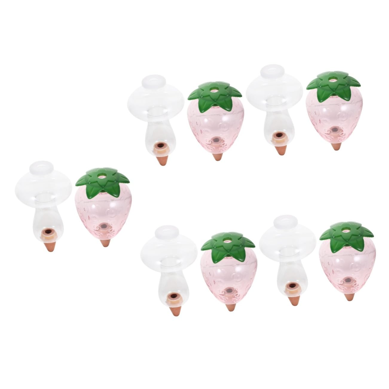 BESTonZON 5 Set Dispositivo Irrigazione per Piante da Fragola Irrigatori Creativi per Piante Esterno Annaffiatura 2 Pezzi * 5