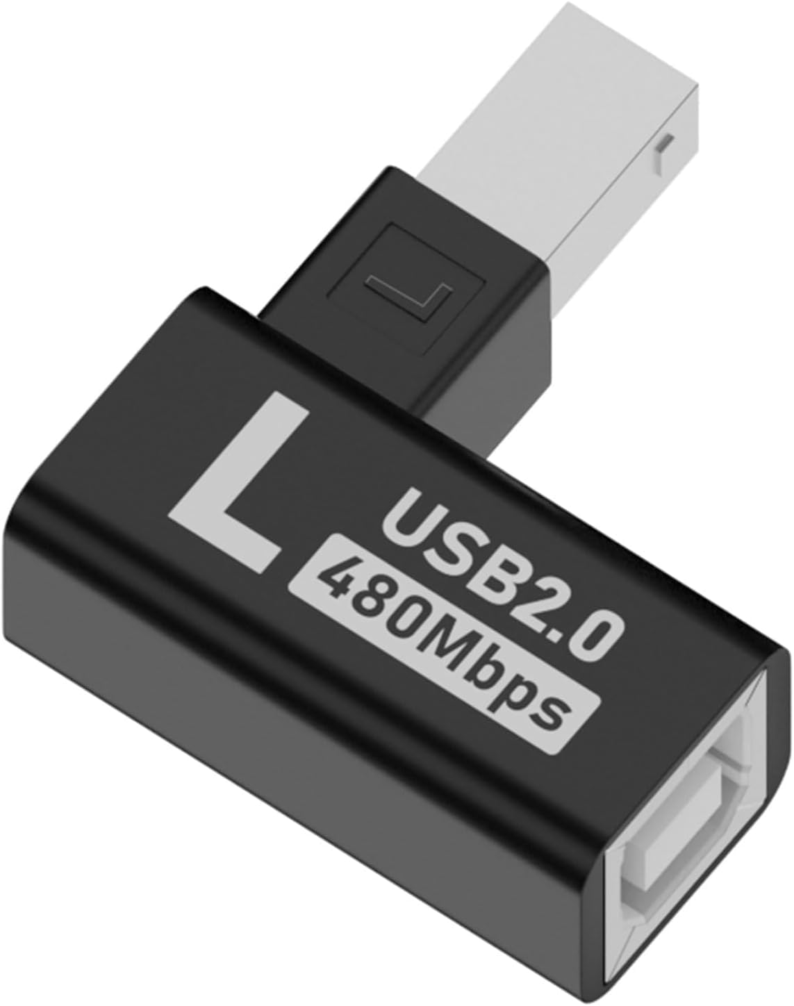 ETZIN 90°Angle USB B Male to B Female Adapter Extender USB2.0 Type B Left Angle Printer Connector MIDI Plug, Aluminium Hull, for Printer Scanner Electric Piano Mixer, (Left Bend) EPL-1580CC-image-36