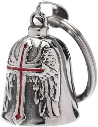 Motorcycle Bell Guardian Angel for Ride Cycling Bell Key Chains Accessories Bells for Motorcycles