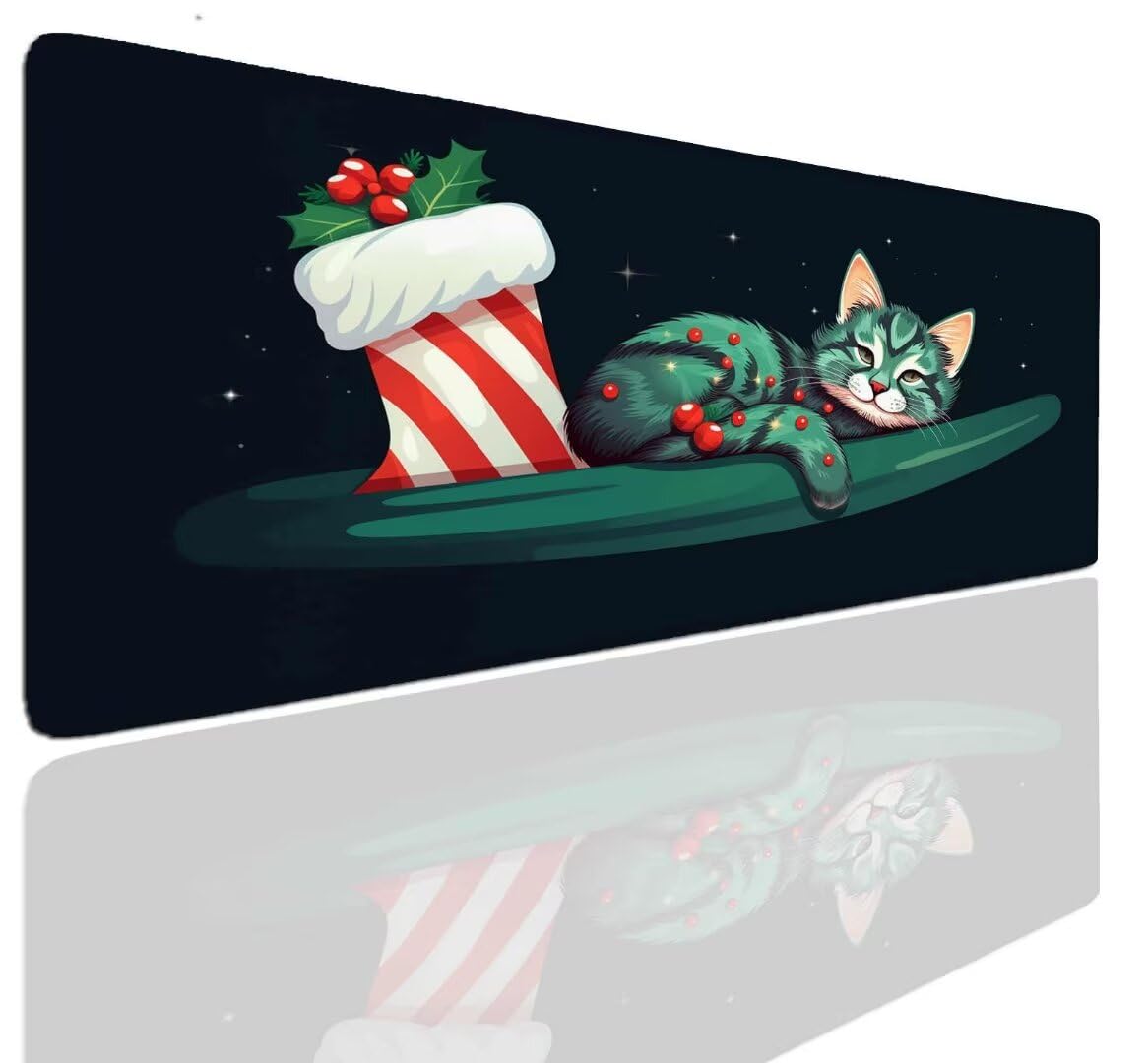 Alfombrilla Ratón Cat Art, Mousepad Alfombrilla Raton Gaming XXL 1400x700x4mm Mouse Desk Mat Gamer para Gaming, Tapete Escritorio Mujer Almohadilla Raton, Mouse Pad Base de Goma Antideslizante S-140