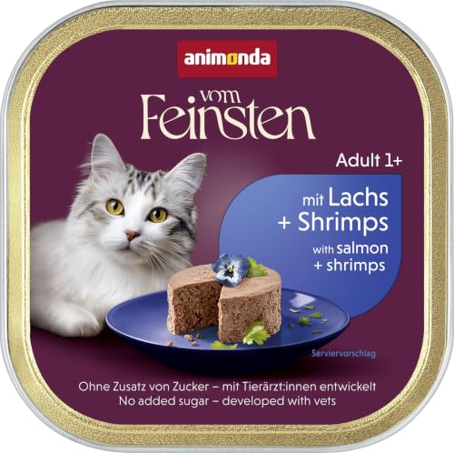 animonda Vom Feinsten Adult Fisch & Fleisch Vielfalt (32 x 100 g), Nassfutter für ausgewachsene Katzen, Katzenfutter ohne Getreide und Zucker, fein-stückige Pasteten