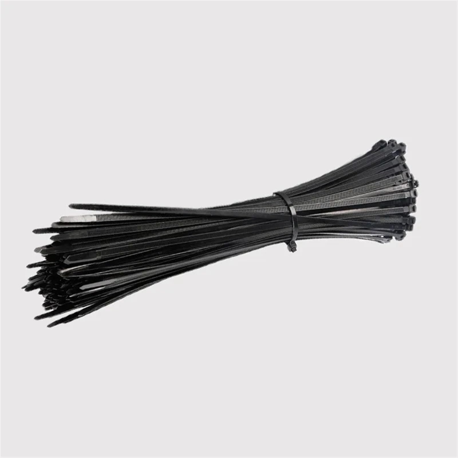 L6nqiag 3X200mm(Black) Nylon Cable Ties Self-Locking Plastic Nylon Tie100 Pcs Black/White Cable Tie Fastening Ring Zip Wraps Strap Set(3X200mm(Black))