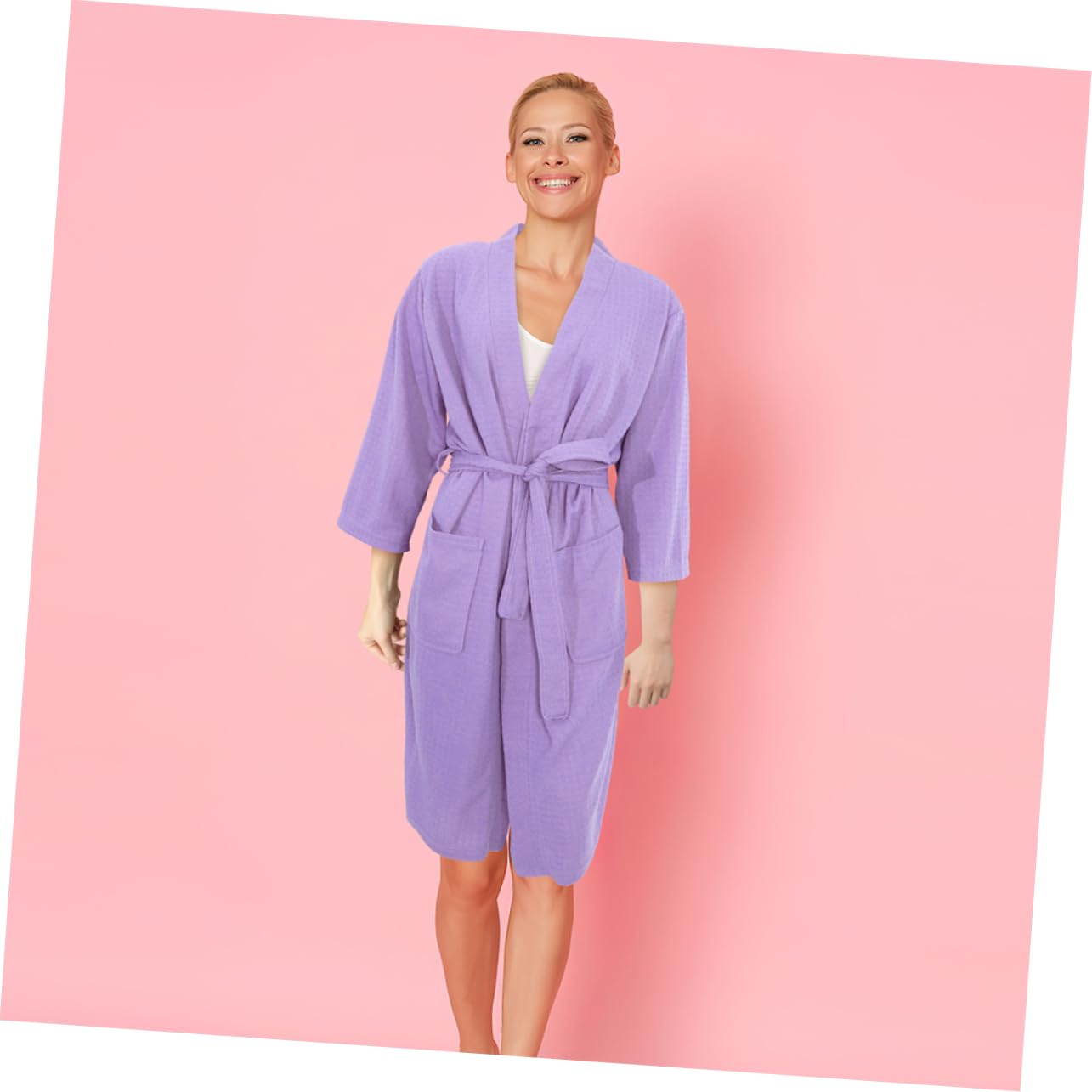 Didiseaon Mens Bathrobe Long Spa Adjustable Waist Breathable Comfortable Easy Present