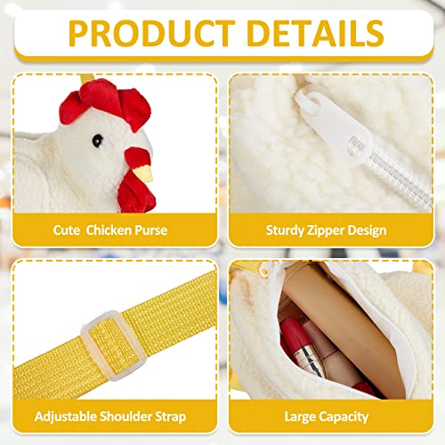 Saintrygo Chicken Hen Purse Bag Fluffy Shoulder Handbag Cute Funny Animal Gift for Christmas for Women2