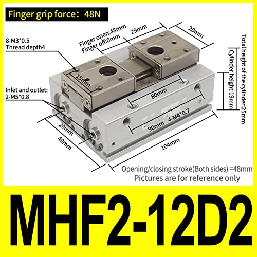 Vérin pneumatique MHF2 idéal pour montage robotique compact - 6