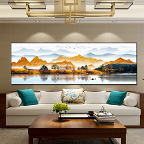 Affiche paysage d'automne moderne 40x120 cm pour décoration de salon nordique