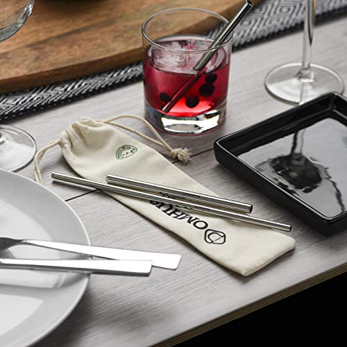 DOMHUS Premium herbruikbare stalen rietjes set niet-toxisch | Kunststofvrij product | Herbebossingsprojectpartner | 12… - Image 6