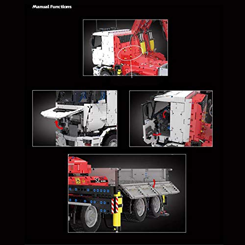 Foxcm Technischer RC Truck mit Pneumatischem Kran, Großer Ferngesteuerter LKW mit 11 Motoren, 8238 Teile Bauset… – Bild 6