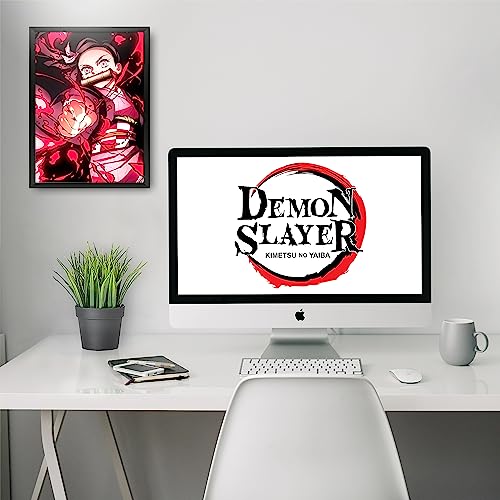 Image of MCSID RAZZ - Demon Slayer - Nezuko Kamado Design A4 Size Poster (With Frame) - Best Gift For Demon Slayer Fans /Best Artifacts To Your Home & Decor /For Anime Fandom