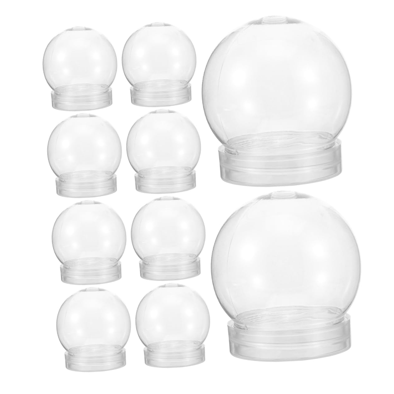 SHERCHPRY 2 Series Bola De Nieve De Bricolaje Globo De Nieve De Bricolaje Decorativo Navidad Artesanía En El Mundo De La Nieve Pequeña Bola De Nieve El Plastico Transparente 20 Piezas*2