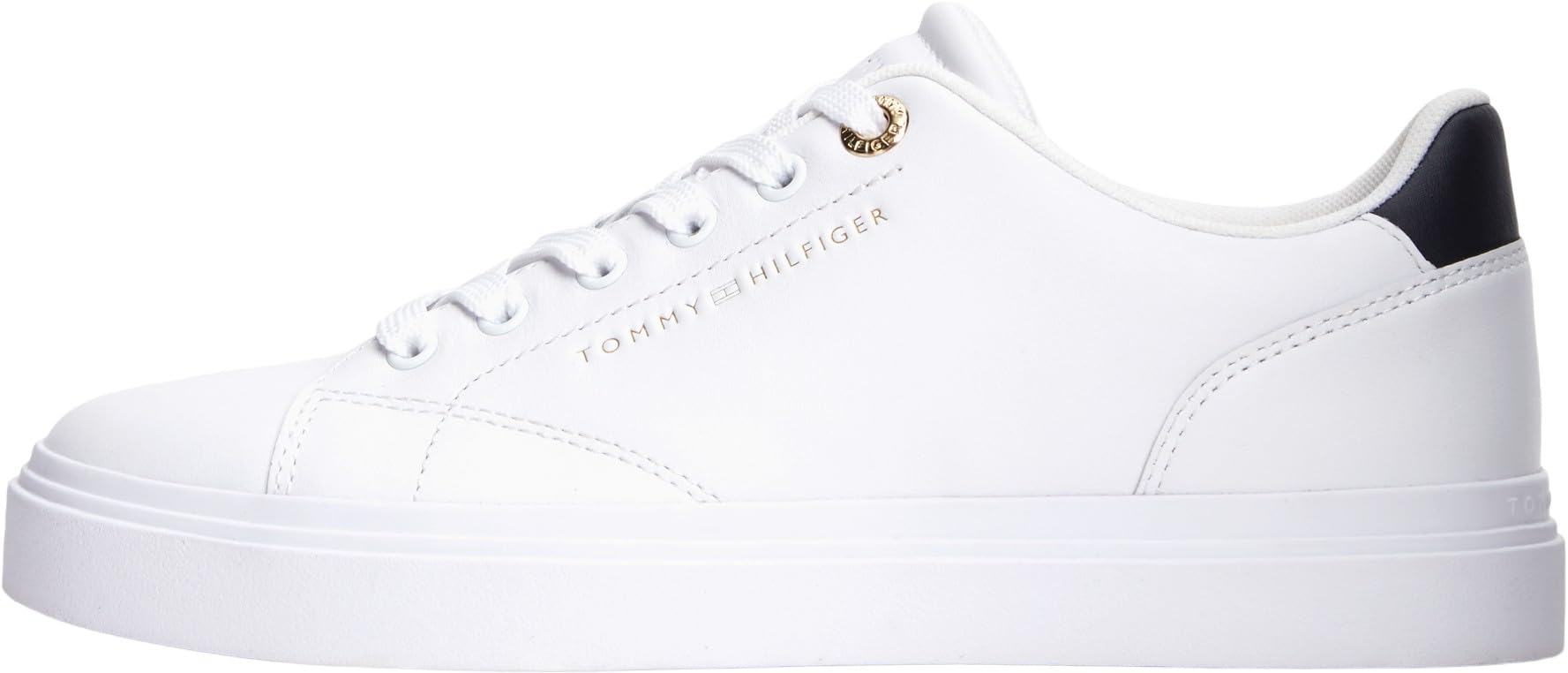 Tommy Hilfiger Women Th Feminine Cupsole Leather FW0FW09105 Low Top, White, 2.5