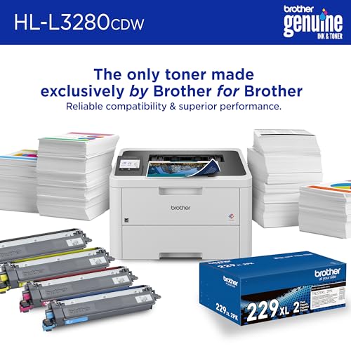 Image of Brother HLL3280CDW Wireless Compact Color Laser Printer, Duplex, Mobile Printing & Ethernet | Includes 2 Month Refresh Subscription Trial, Amazon Dash Replenishment Ready (Renewed Premium)