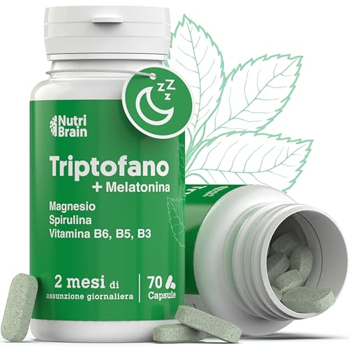 Triptofano Potenziato con Melatonina, Magnesio e Spirulina