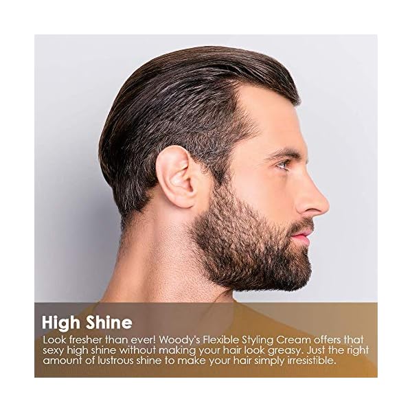 Woody's Styling Cream for Men, Flexible Styling Cream, Controls Curly and Wavy Hair, 3.4 oz. 2-Pack