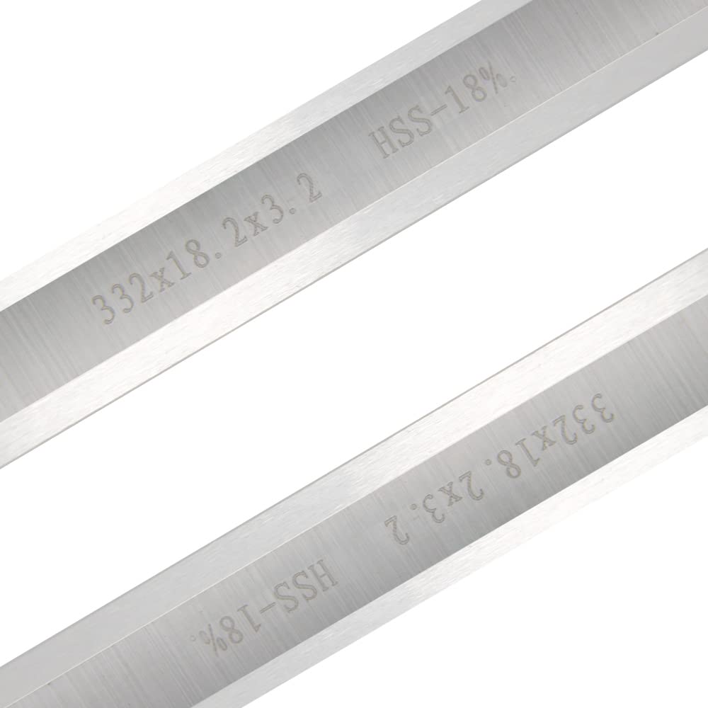2 uds Cuchillos cepilladores 332X18,2X3,2 Mm Espesor HSS Cuchillas cepilladoras de Doble Filo for Herramientas de carpintería RBI 812