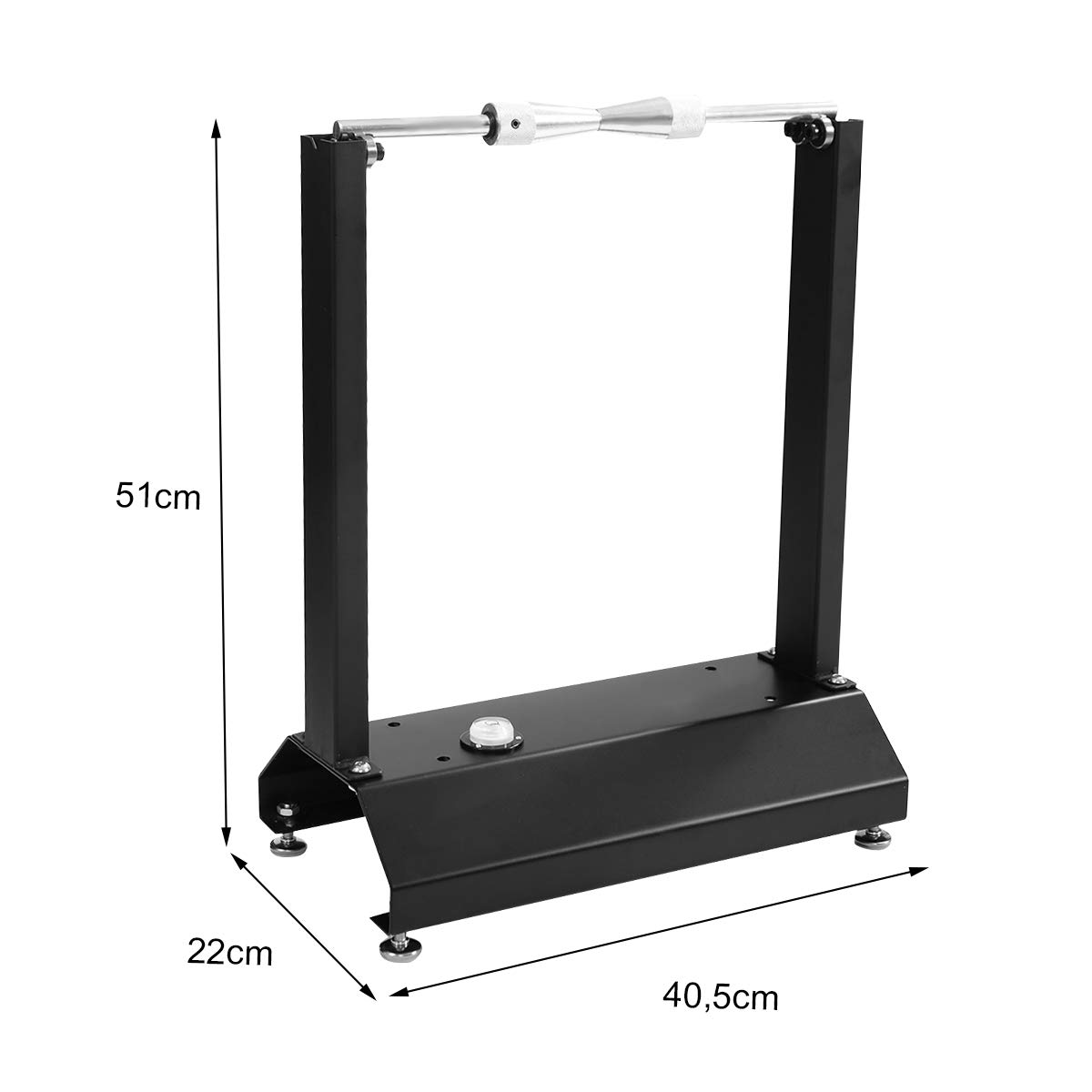 COSTWAY Auswuchtgerät für Motorradräder, Auswuchtbock Motorradreifen Felgenauswuchtmaschine, Radauswuchtmaschine mit verstellbaren Kegeln, Wuchtgerät Wuchtbock Felgen, 40,5 x 22 x 51 cm