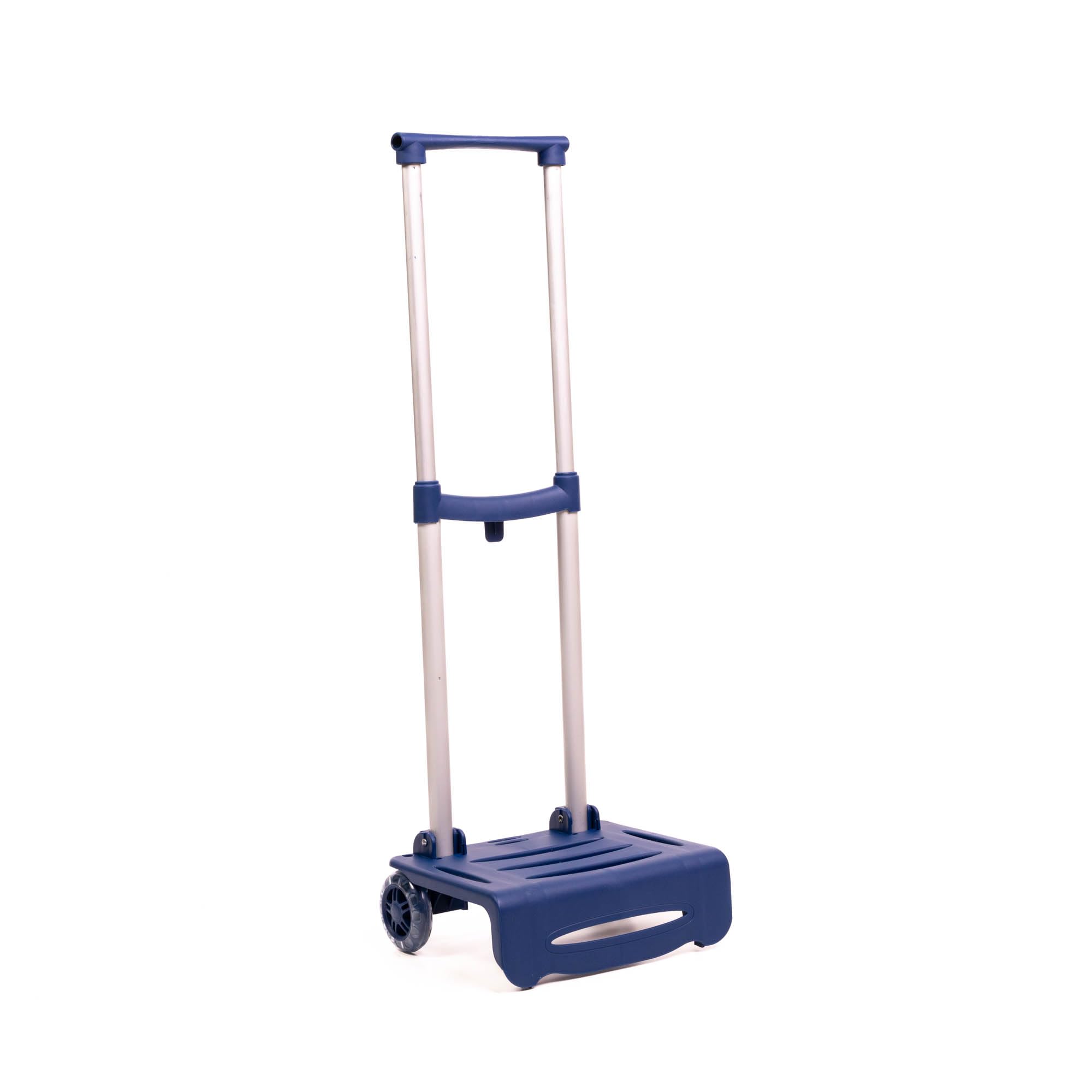 DEVESA Carro Mochila Escolar para Niño y Niña Plegable y Resistente - Carrito Plegable con Ruedas para Mochilas Escolares - Trolley Escolar - D202 (Azul)
