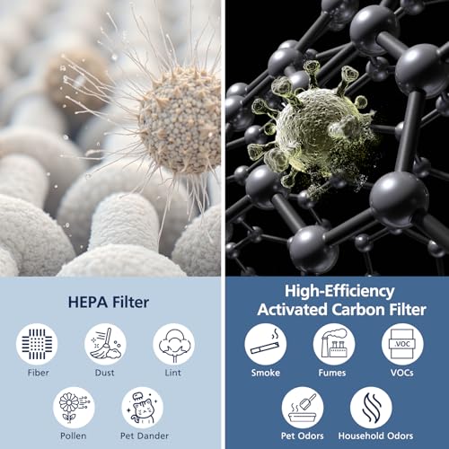 Core 600S Toxin Absorber Replacement Filter for LEVOIT Core 600S & Core 600S-P Air Purifier, 3-in-1 HEPA Filter and Activated Carbon Filter, Core 600S-RF-TX,2 Pack