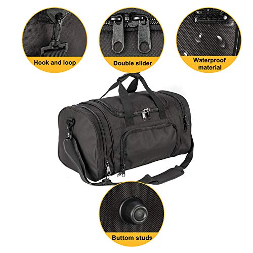 Military Tactical Duffle Bag Gym Bag for Men Travel Sports, Black, Size Middle