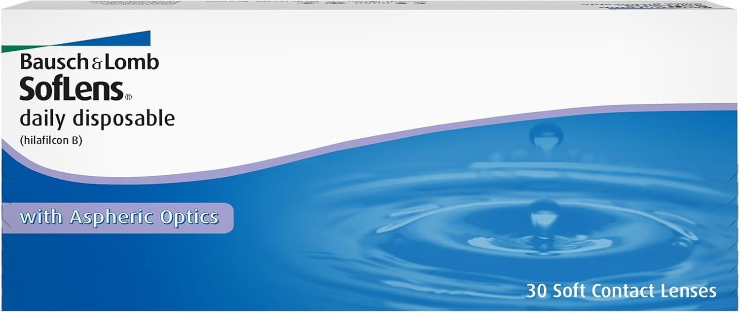 SofLens Bausch & Lomb Daily Disposable Pack of 30 Contact Lens, -1.5 Diopters, 14 mm