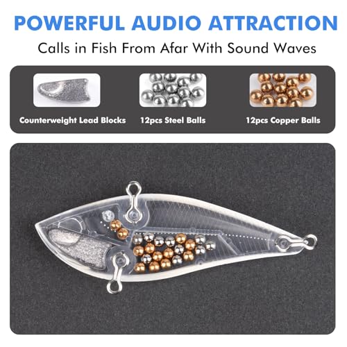 Image of TRUSCEND Easy Catch Crankbait with BKK Hooks, Shallow or Deep Diving Crank Bait Fishing Lures for Bass Pike Walleye, Unipue Wobble Design for More Bites, Vibe Lipless Crankbaits Freshwater Saltwater