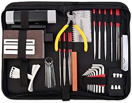 Pro Full Set Musicians Guitar Care Kit Repair Maintenance Tech Tools With Bag