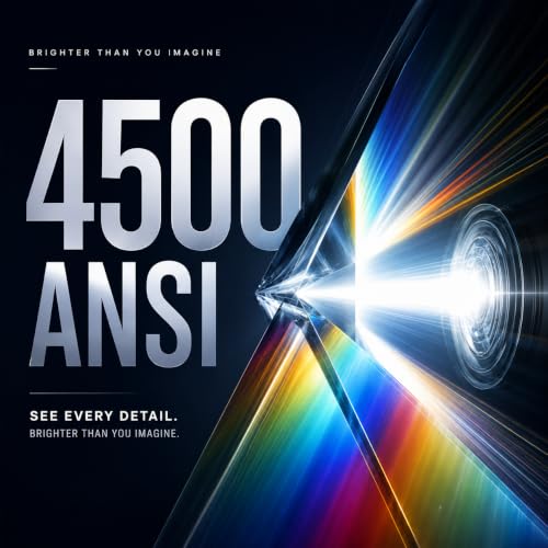 Image of [4500 ANSI & Now with Netflix] 4K Projector with WiFi and Bluetooth, Auto Focus Keystone Smart Projector, Outdoor Projector with Adjustable Stand for Home Bedroom