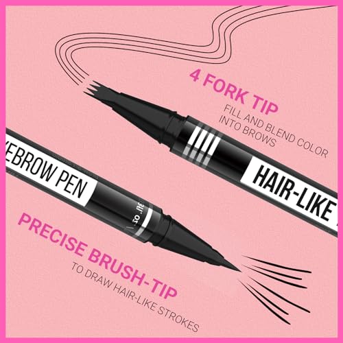 Imethod DARK BROWN 2-IN-1 EYEBROW PEN Eyebrow Pen - Eyebrow Pencil Magical 2-In-1 Eye Brow Pencils thumb #3