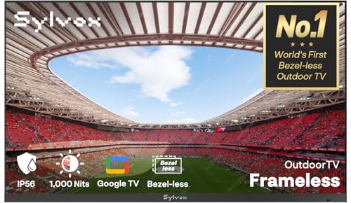 SYLVOX 65 Inch Outdoor Smart TV, 1000 Nits Weatherproof Google TV,...