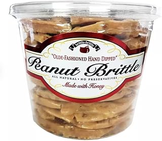 Old fashioned Hand Dipped Brittle Peanut Brittle, 38 oz