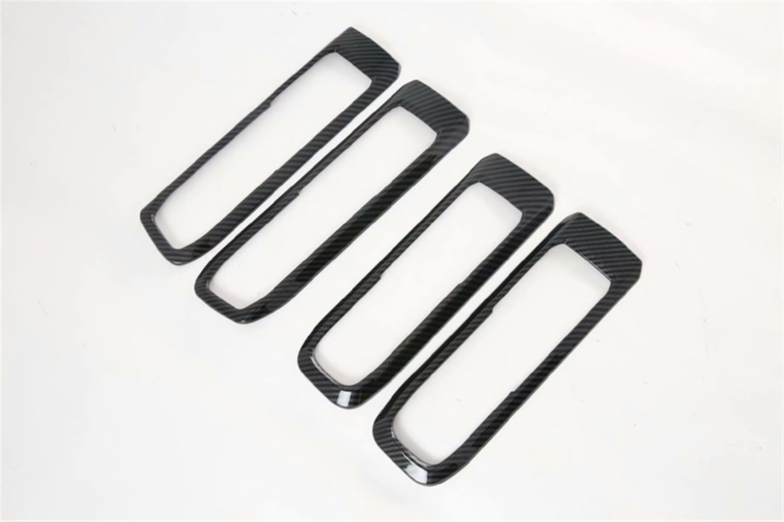 Qunfd One Color Fit For Explorer St U625 2020 2021 Carbon Fiber Style Inner Door Handle Cover Catch Bowl Trim Insert Bezel Frame Garnish