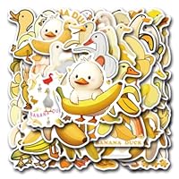 DWUENT 55pcs Cute Funny Banana Duck Stickers, Vinyls Waterproof Bottle Sticker Decal, Animal Graffiti Stickers, for Notebook Guitar Skateboards Laptops Water Bottles Bikes Luggage Computer Phone