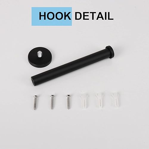 Miniatura 10 de Vanloory Ganchos para toallas de baño, paquete de 6 ganchos redondos para abrigos, gancho resistente para bata montado en la pared, colgador de ropa