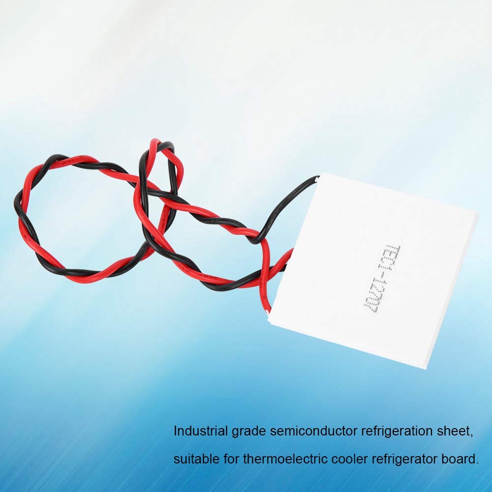 Fafeicy Módulos de enfriadores termoeléctricos TEC1-12707, 40x40x3.3mm 0-15.4V DC Cerámica Hoja de refrigeración de semiconductores de grado, para placa de refrigerador de enfriador termoeléctrico