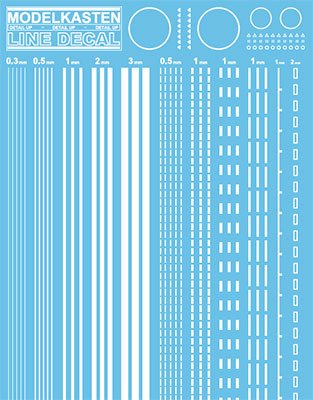 Model Kasten line Decal White Model Water Transfer Decals DC-7