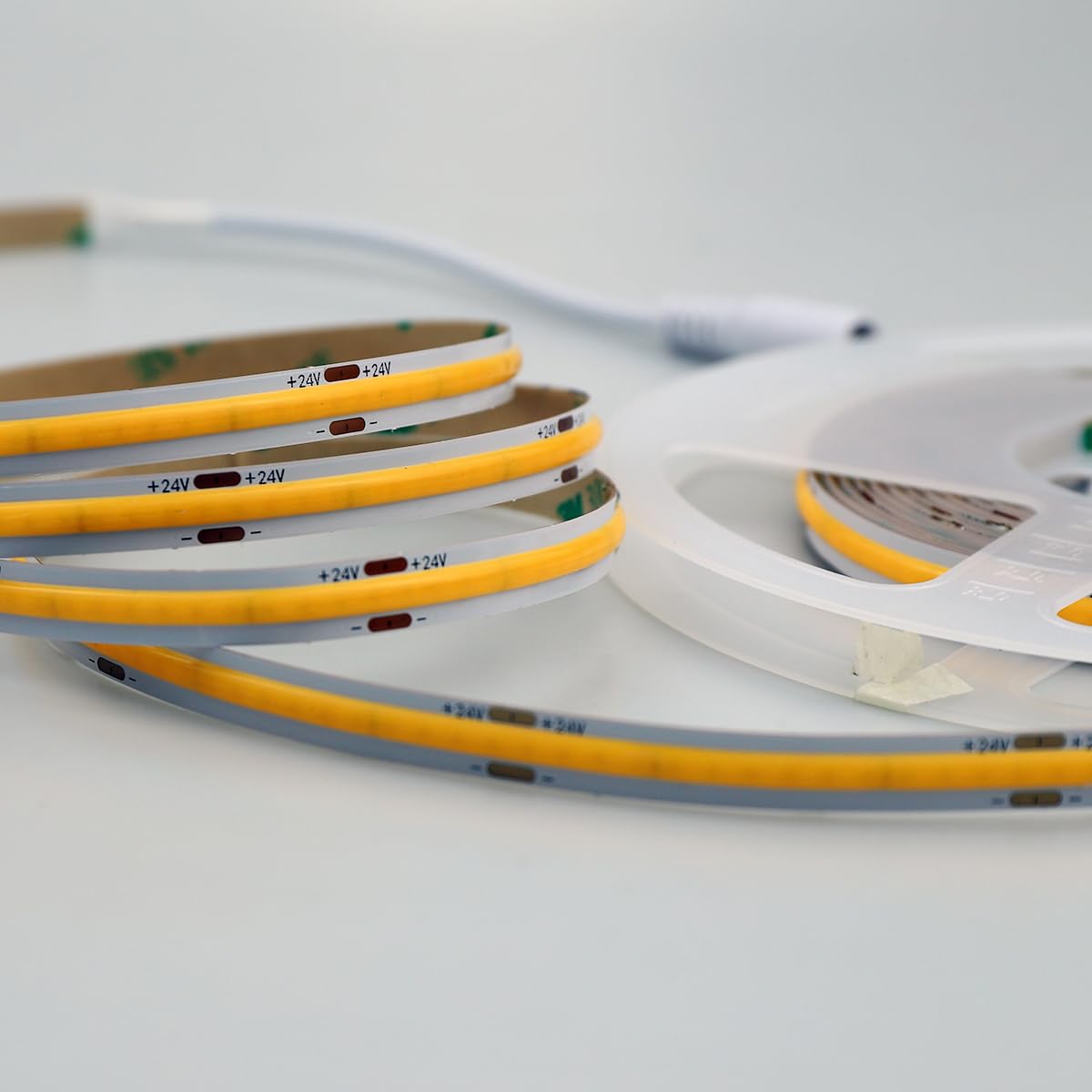 ENERJ 24V COB LED Strip Lights with 320 LEDs/M, 10W/M, 1100lm/M, CRI 90-92, 5m Roll, 6000K, IP65