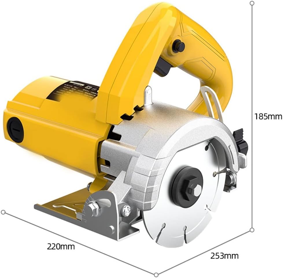 1250W High Power Cutting Machine Multifunctional Portable Chainsaw Tool For Tile Stone Metal Wood Slotting Machine, 23.5*22*18.5cm, Yellow, XSCQ01