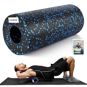 GYMERK Faszienrolle Mittlere Härte, Foam Roller (33 x 14 cm), Selbstmassage Fazienrolle zur Dehnung & Fitness des Rücken Wirbelsäule Beine, Effektive Massagerolle für funktionales Training