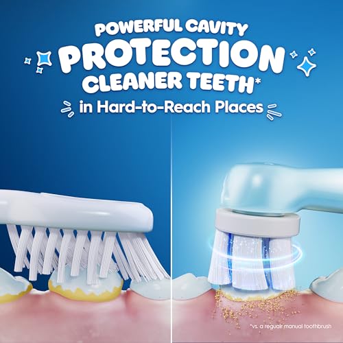 Image of Oral-B iO Kids Limited Rechargeable Electric Powered Toothbrush, Stitch with 1 Gentle Care Brush Head - Automatic Pressure Sensor to Protect Gums - 3 Cleaning Settings - 2 Min Music Timer