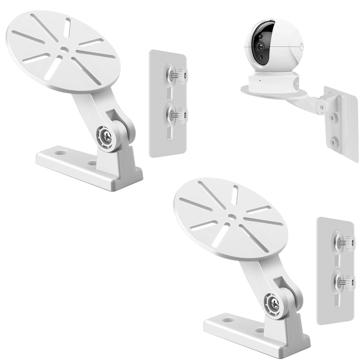 ZORBES® 2 Set CCTV Camera Wall & Ceiling Mounting, Strong Adhesive Wall Camera Mount, Security Camera Bracket Universal Camera Mount Camera Holder for Indoor & Outdoor Use, No Drill Installation-picture-23