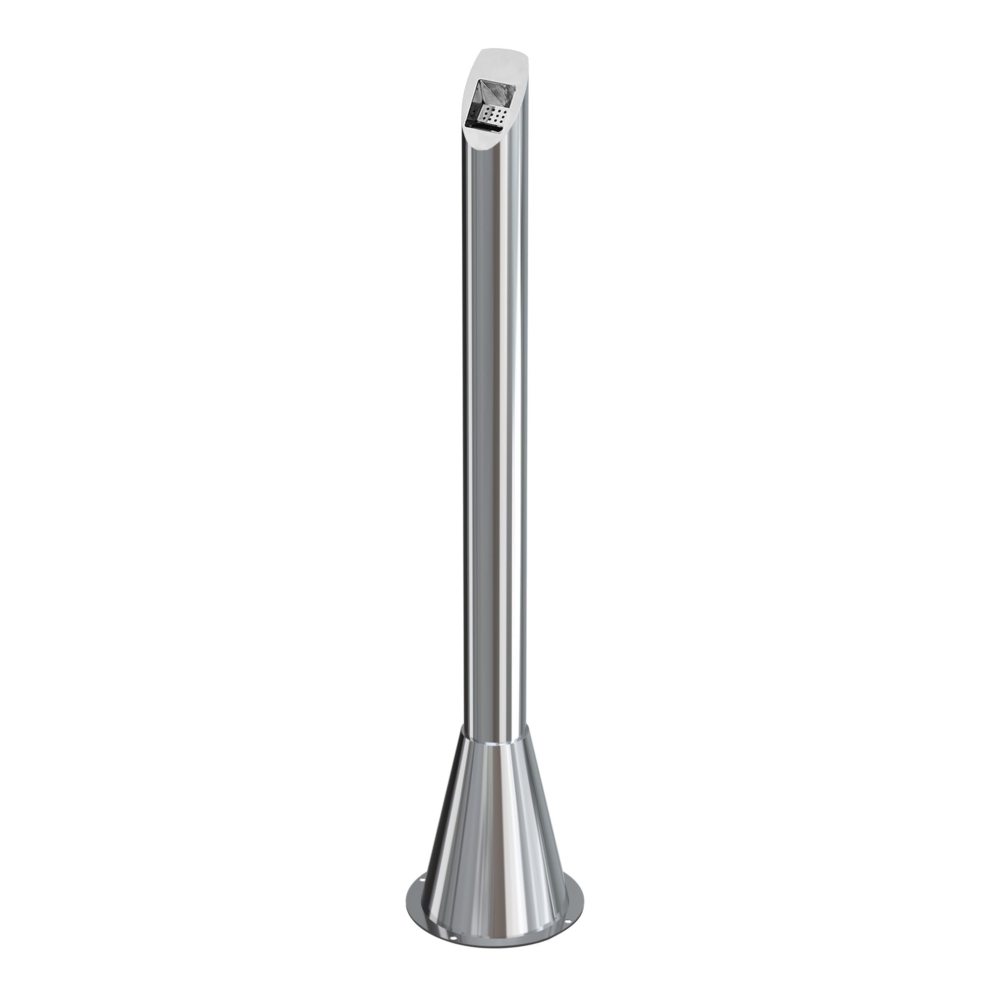 Edelstahl Stoßbehälter Entsorgung, Boden Standasche im Freien mit Schlüssel, gewerblicher Mülleimer für Wohnungen Büros Restaurants Bars Convenience-Stores, Silber 61 x 61 x 119 cm trash can