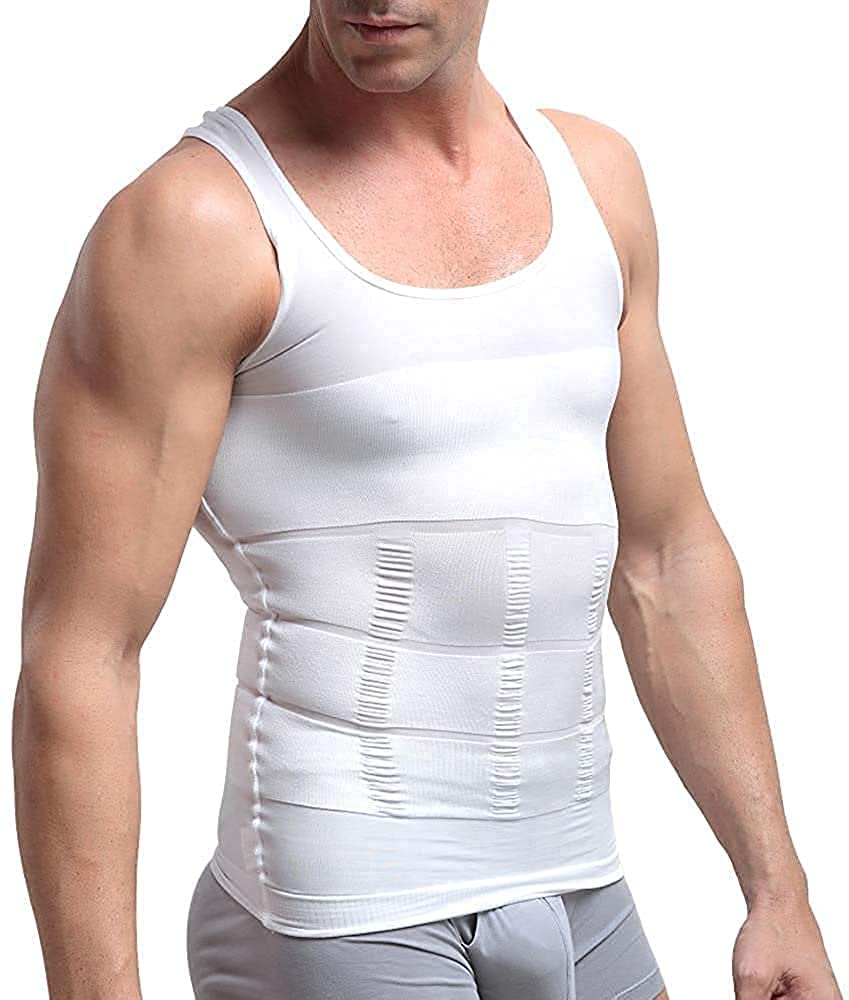 Supriya Men’s Slimming Body Shaper Vest Shirt Abs Abdomen Slim Stretchable Tummy Tucker Vest