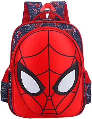CNPJXUQ Anime Little Kid Backpack For Boys, Red Mask 3D Cartoon Teens Comic Lightweight Backpack Bag Travel Bag