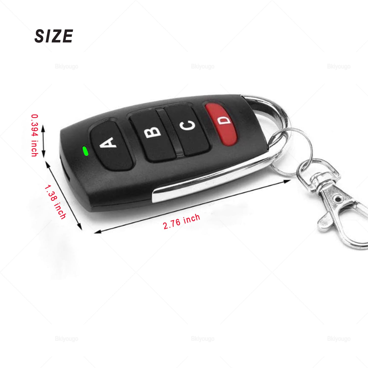 Bkiyougo 4pcs 433.92Mhz Universal Wireless Copy Remote Control, Gate Remote Control Fob, Universal Garage Door Remote - Image 4