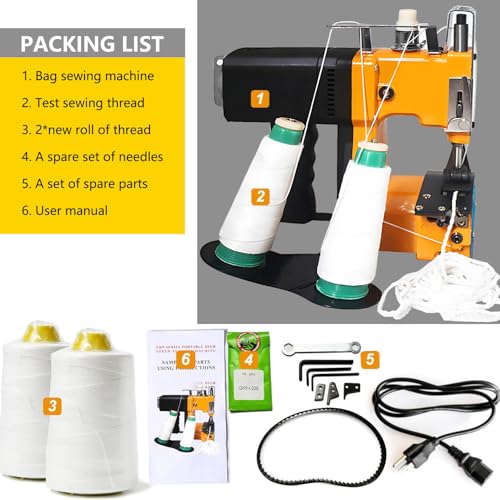 Selladora al vacío de Alimentos, máquina de Sellado térmico, conservación de Bolsas, Cierre, portátil, Doble Hilo, Mini máquina de Coser