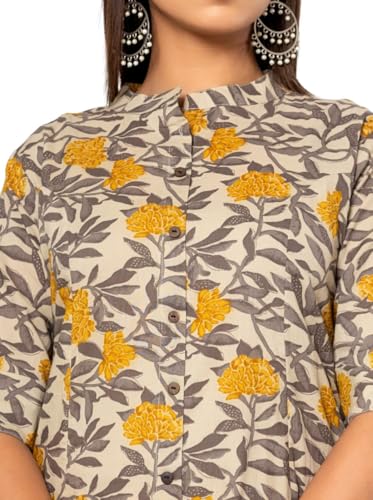 rytras Women's Cotton Printed A-Line Kurta with Palazzo Pant Set - Image 7