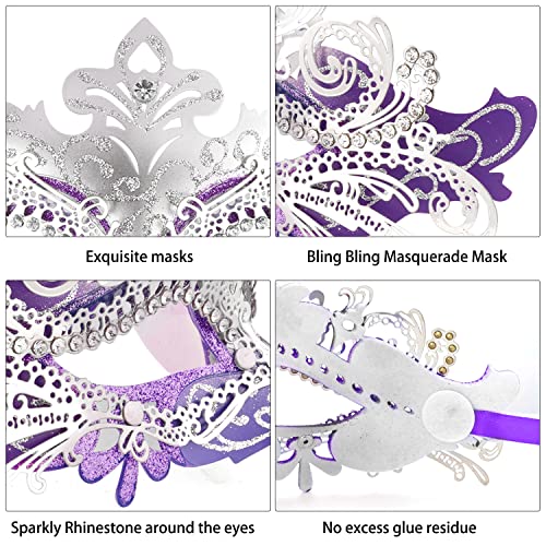 Image of Coddsmz Couple Masquerade Mask Set - Venetian & Mardi Gras Mask for Women & Men
